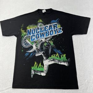 Vintage Nuclear Cowboyz Mens Medium Short Sleeve BMX Biking Show Graphic T Shirt